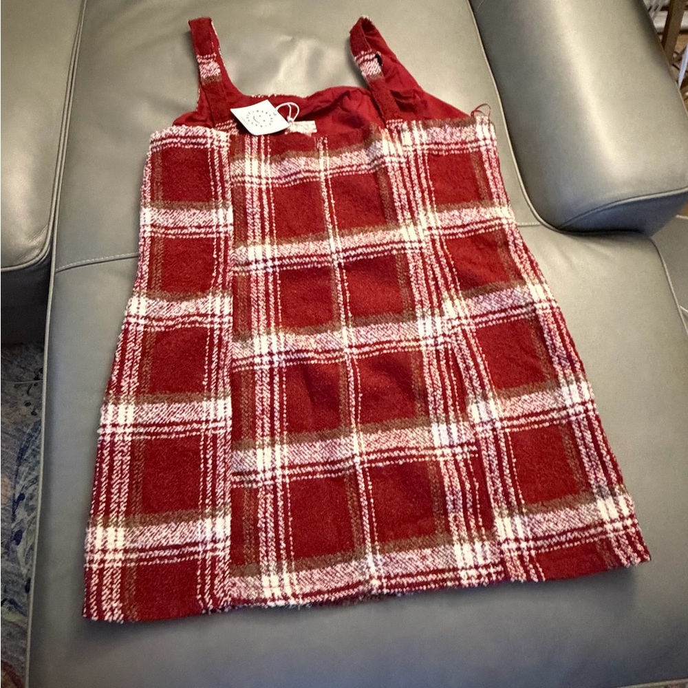 Women’s Red Plaid Tank Dress